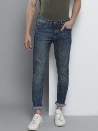 The Indian Garage Co Men Blue Slim Fit Light Fade Stretchable Jeans