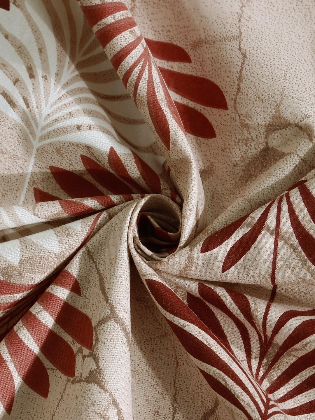 Myntra Elegant Homes Beige Floral 400 TC Single Bedsheet with 1 Pillow Covers