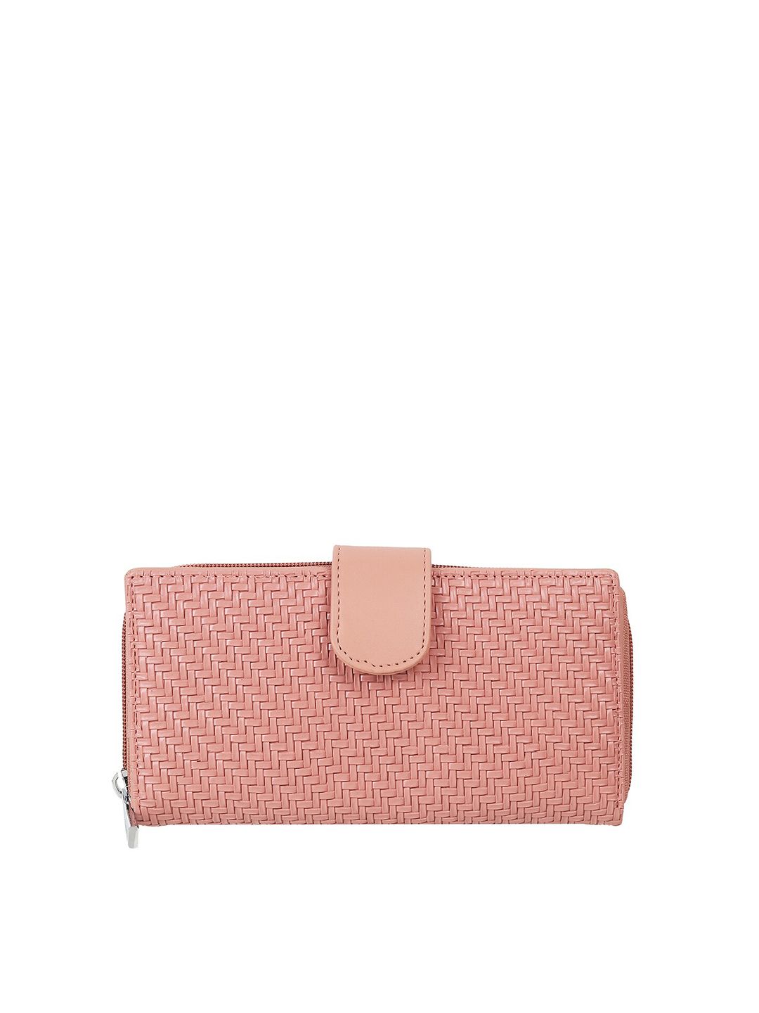 Metro Women Textured Zip Around Wallet