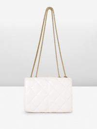 DressBerry Textured Structured Shoulder Bag with Quilted