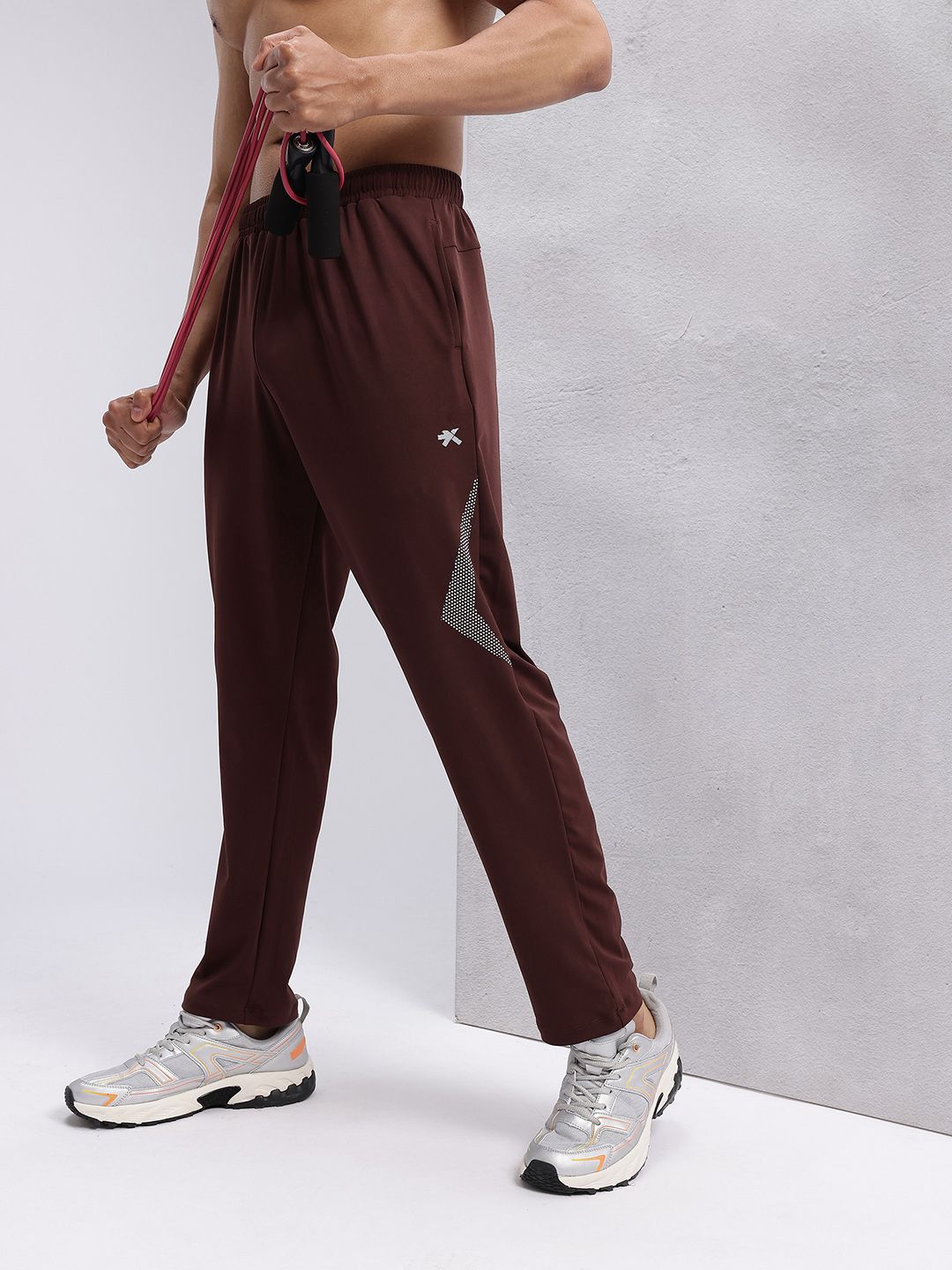 HRX by Hrithik Roshan Men Graphic Printed Rapid-Dry Mid-Rise Training Track Pants