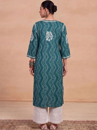 House of Chikankari Women Embroidered Thread Work Kurta