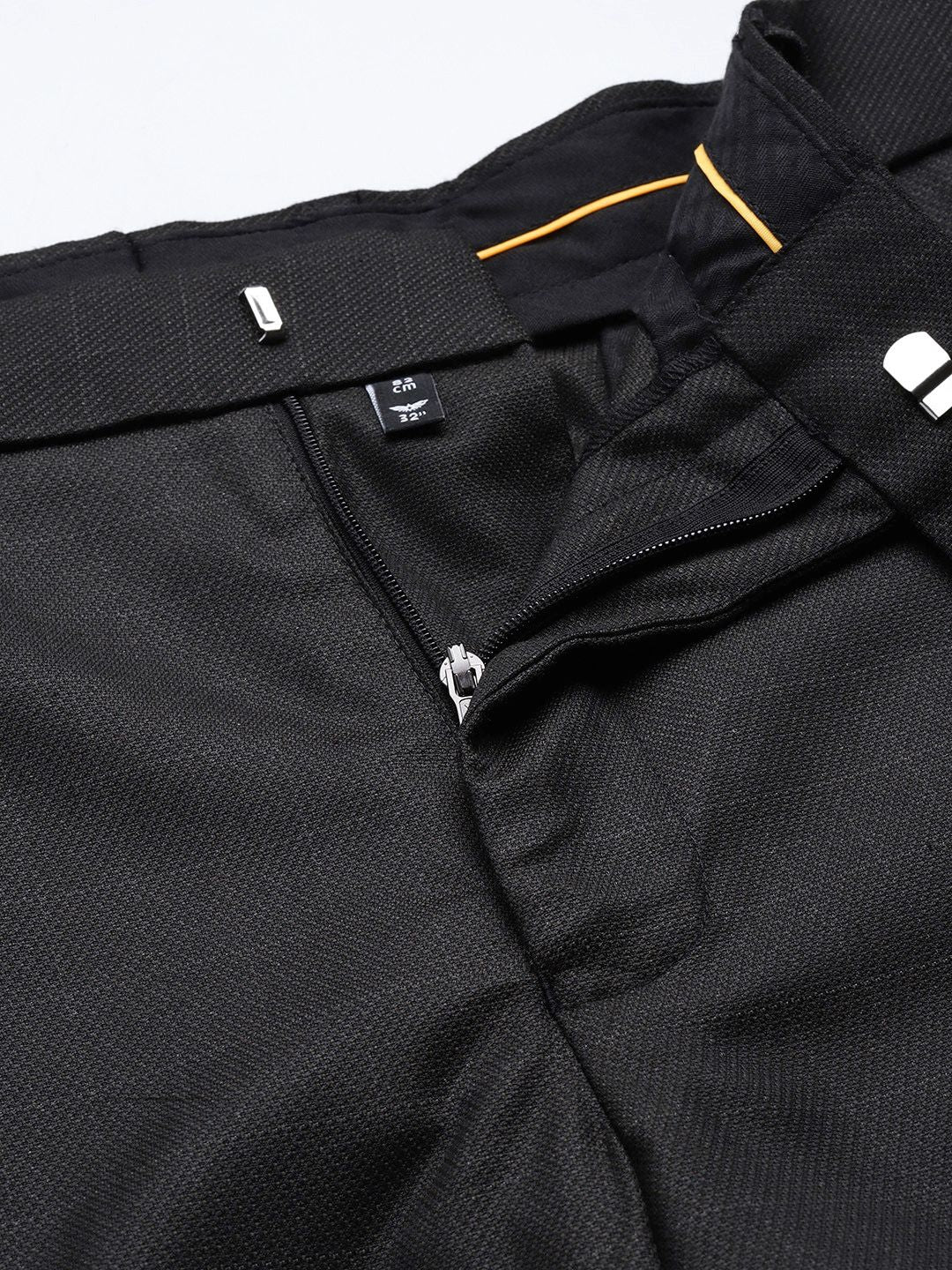 Park Avenue Men Regular Fit Checked Formal Trousers