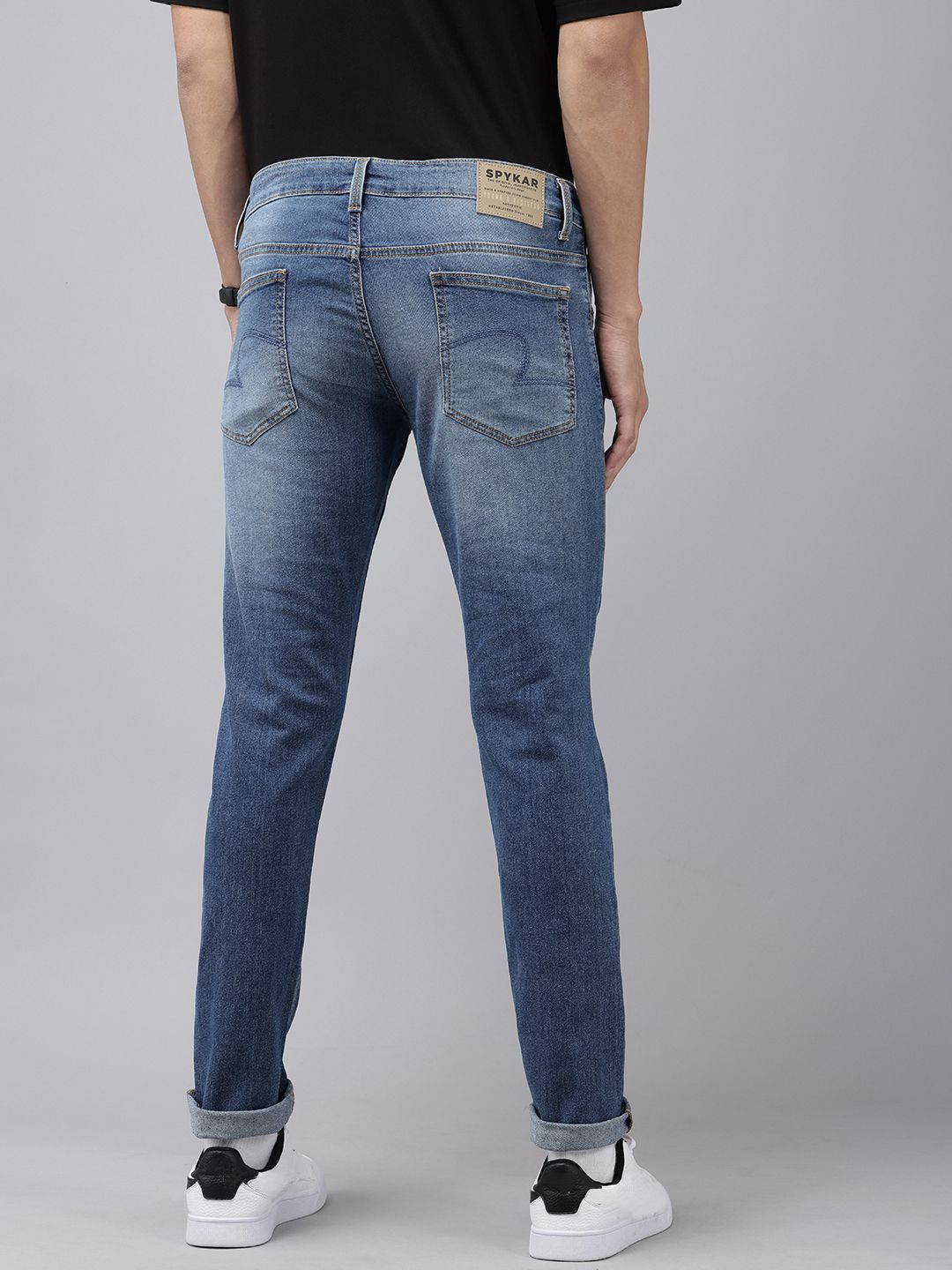 SPYKAR Men Super Skinny Fit Heavy Fade Stretchable Jeans