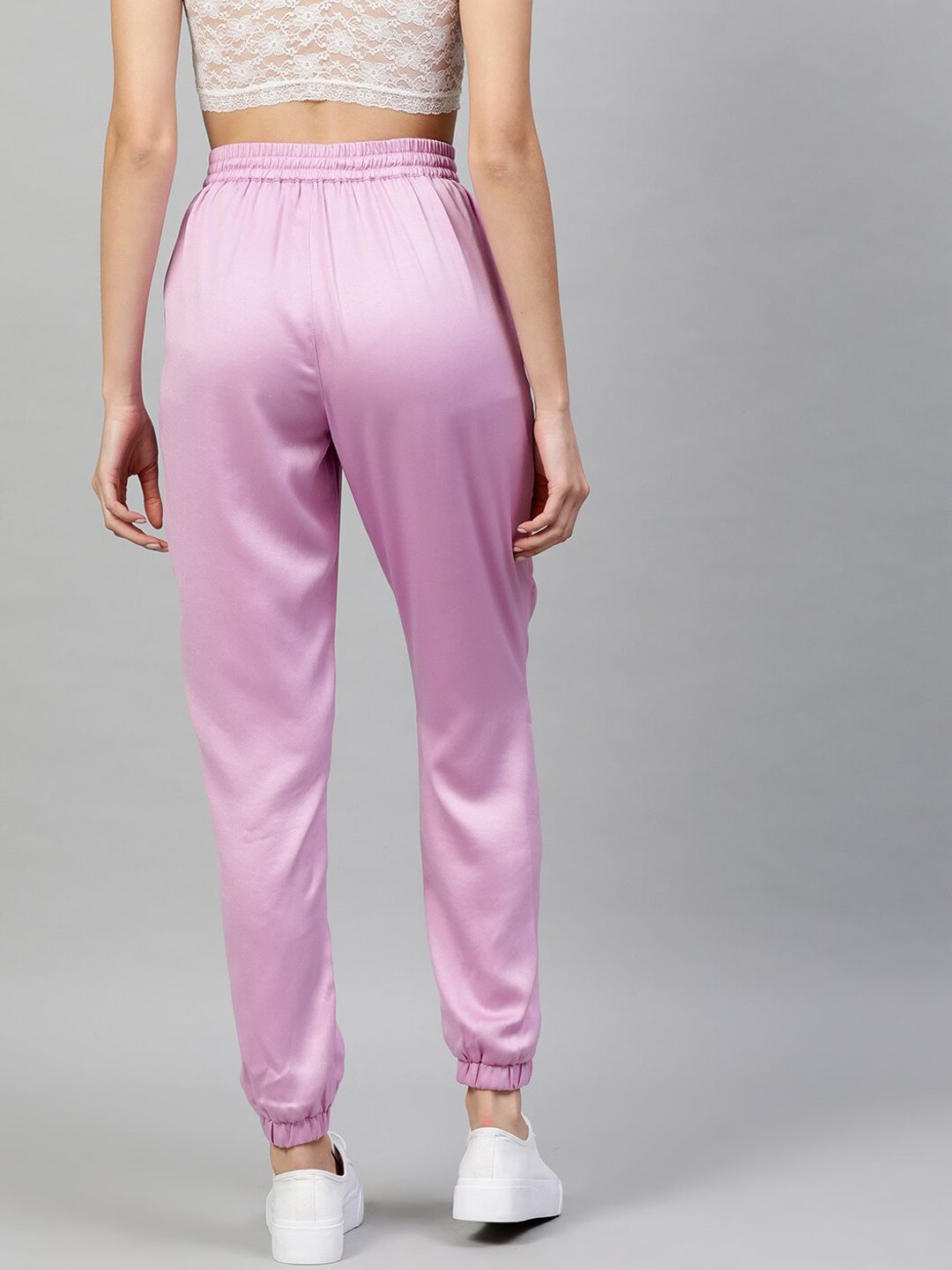 STREET 9 BASICS Women Lavender Regular Fit Solid Joggers