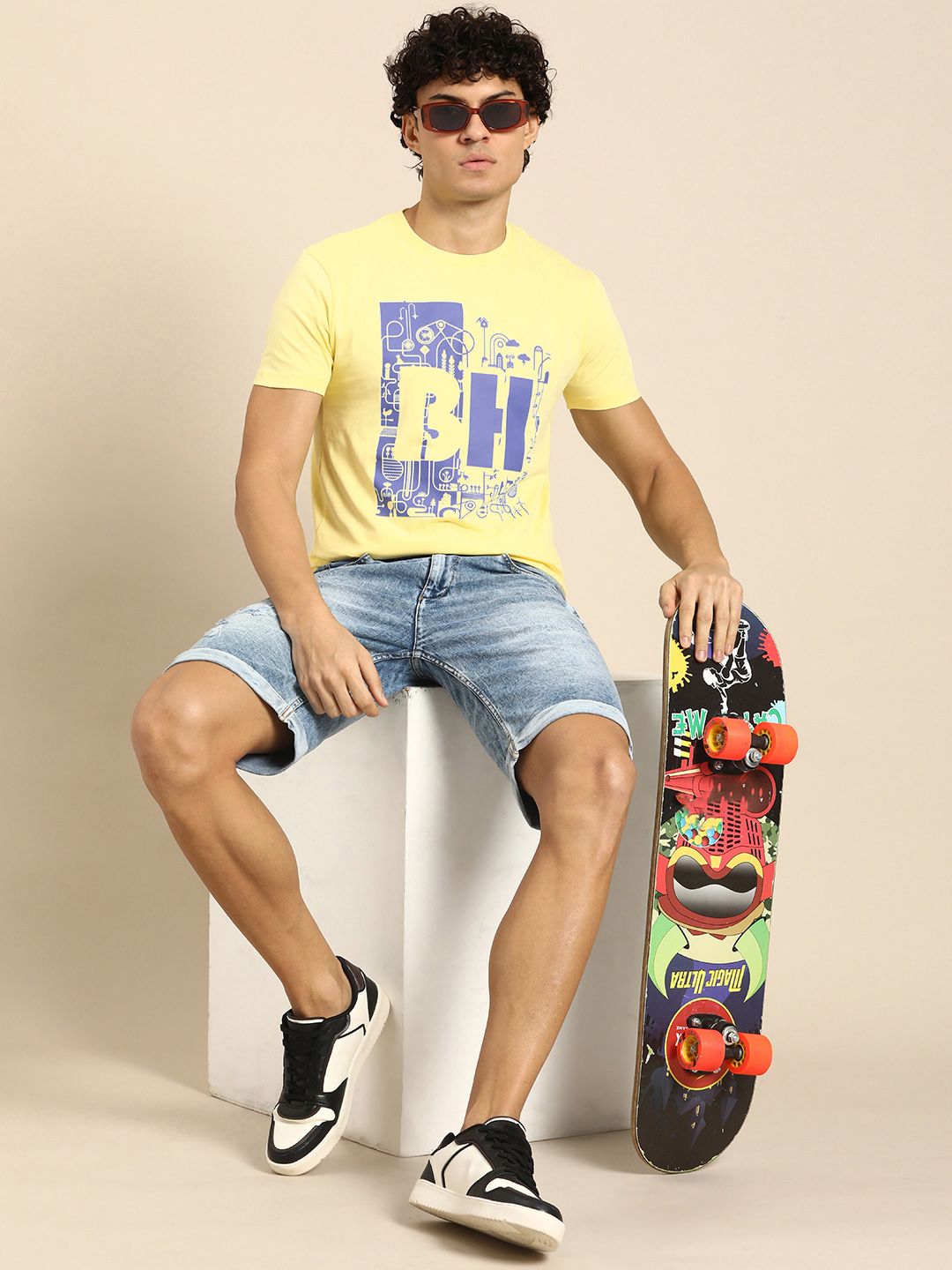 Being Human Typography Printed Pure Cotton T-shirt