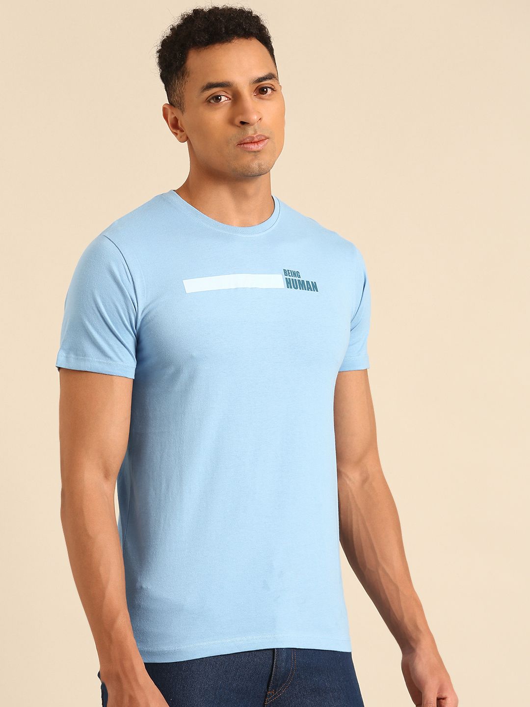 Being Human Pure Cotton T-shirt with Minimal Print
