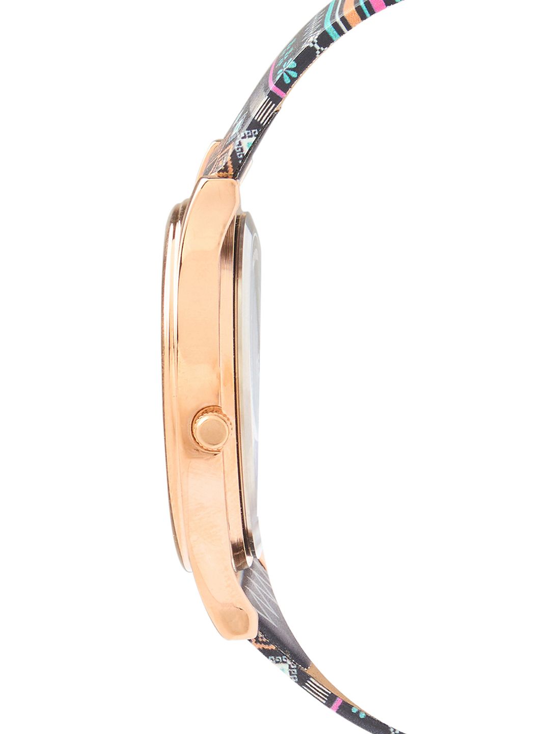 TEAL BY CHUMBAK Women Green Brass Dial & Multicoloured Straps Analogue Watch