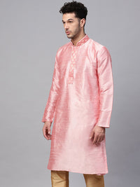 SOJANYA Men Pink Solid Kurta Lurus