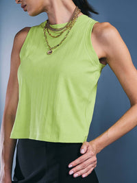AND Striped Sleeveless Cotton Top