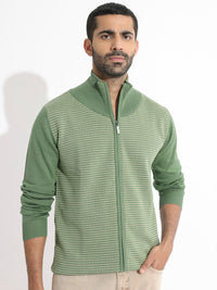 RARE RABBIT Men Heritage Solid Turtle Neck Cardigan