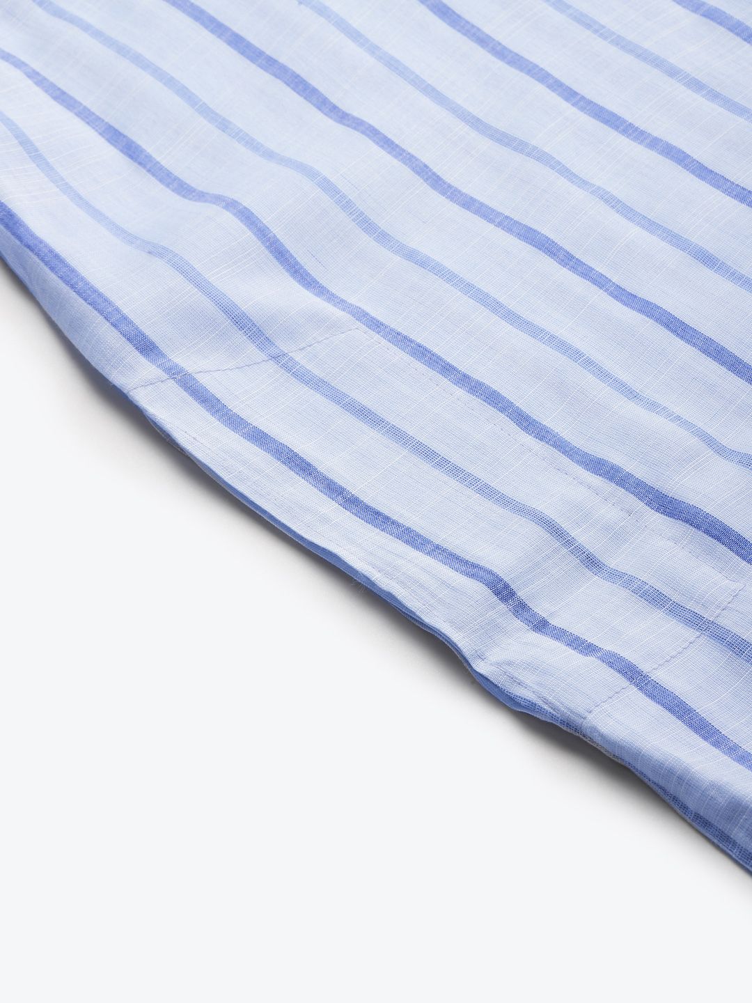 SOJANYA Lelaki Biru Pure Cotton Striped Kurta