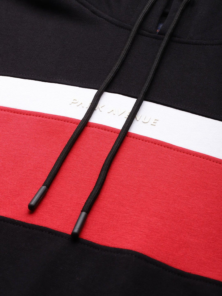 Park Avenue Striped Hooded Slim Fit Sweatshirt