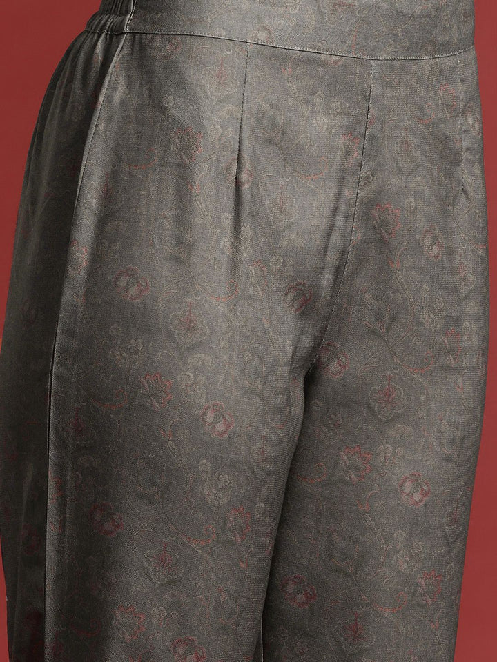 Anouk Floral Printed Kurta Set With Dupatta