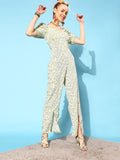 STREET 9 Women Yellow Floral Printed Jumpsuit