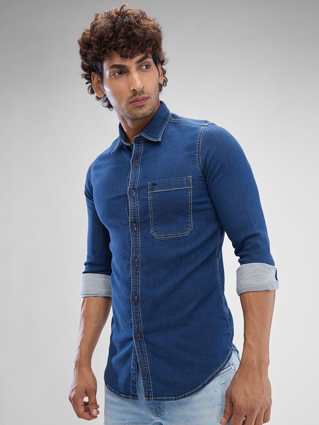 SPYKAR Men Slim Fit Opaque Casual Shirt