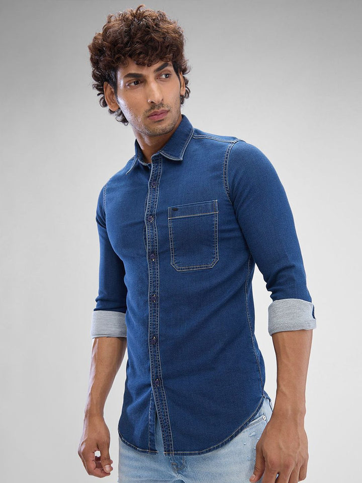 SPYKAR Men Slim Fit Opaque Casual Shirt