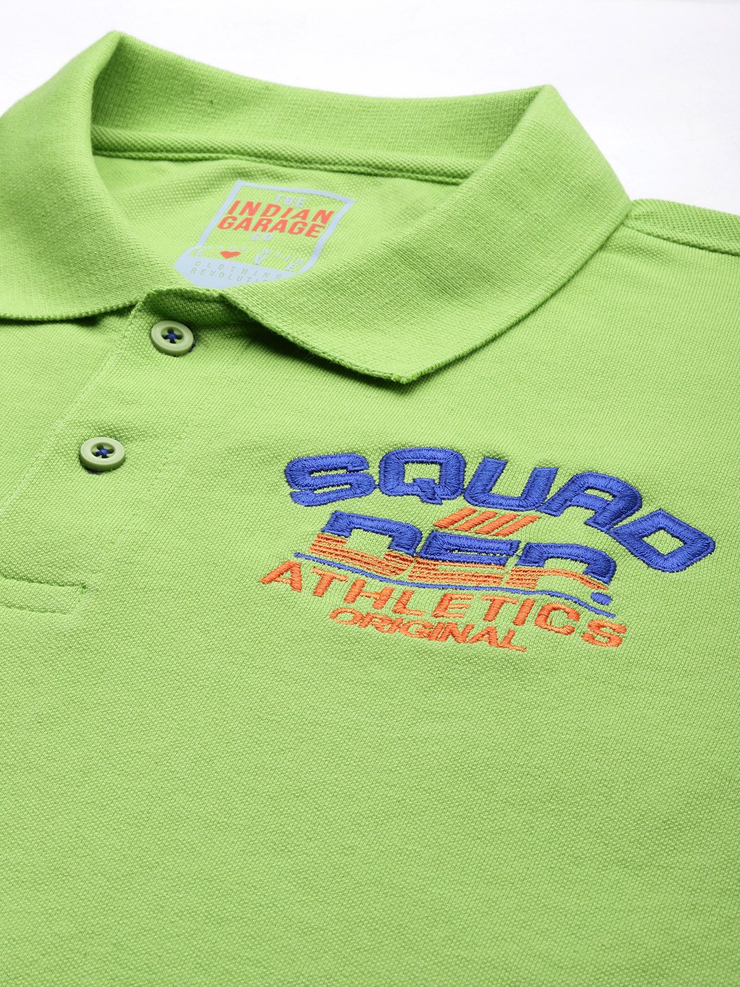 The Indian Garage Co Men Polo Collar Applique T-shirt