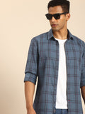 Being Human Pure Cotton Slim Fit Checked Casual Shirt