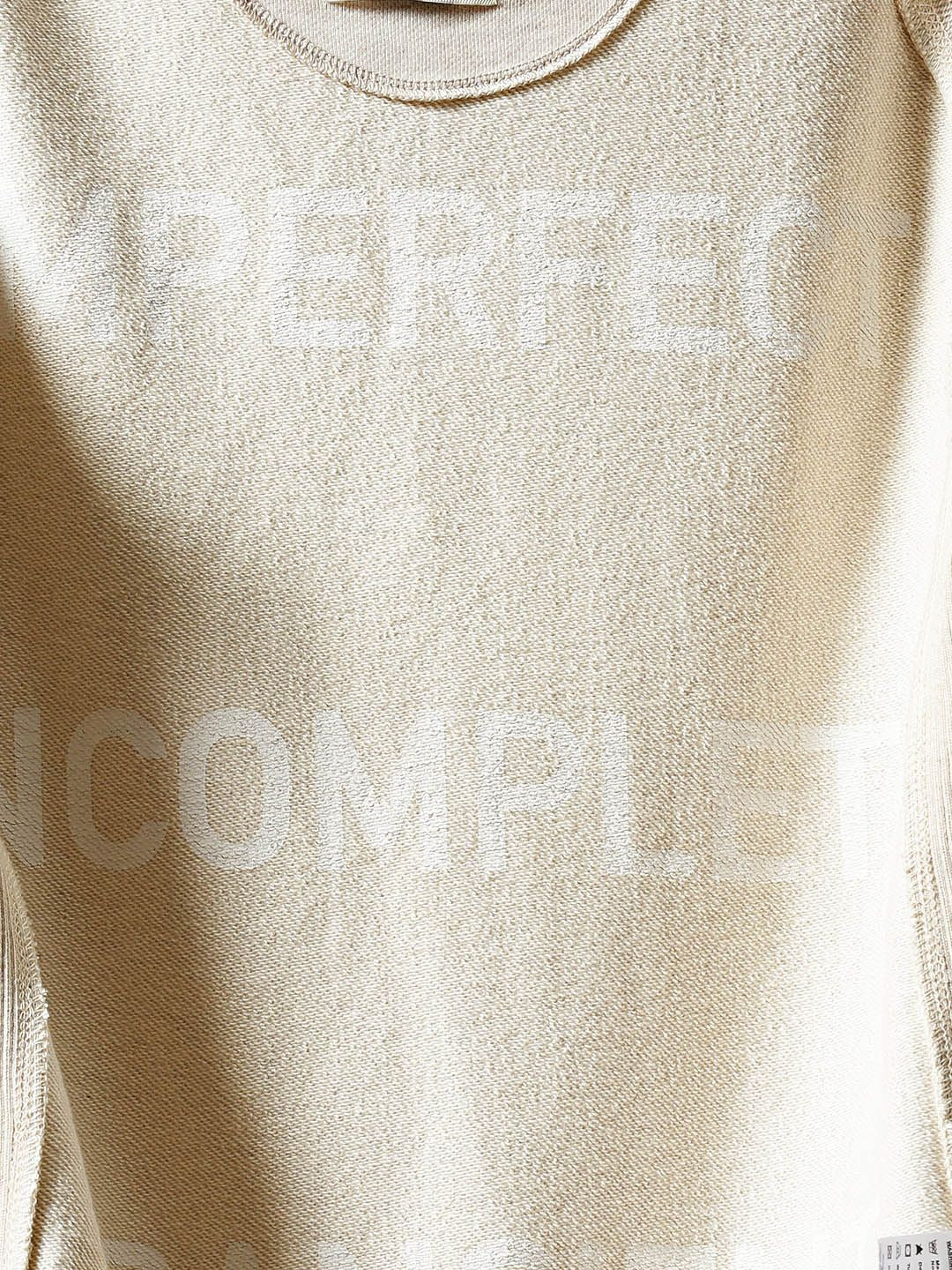 Mr Bowerbird Men Beige Solid Sweatshirt