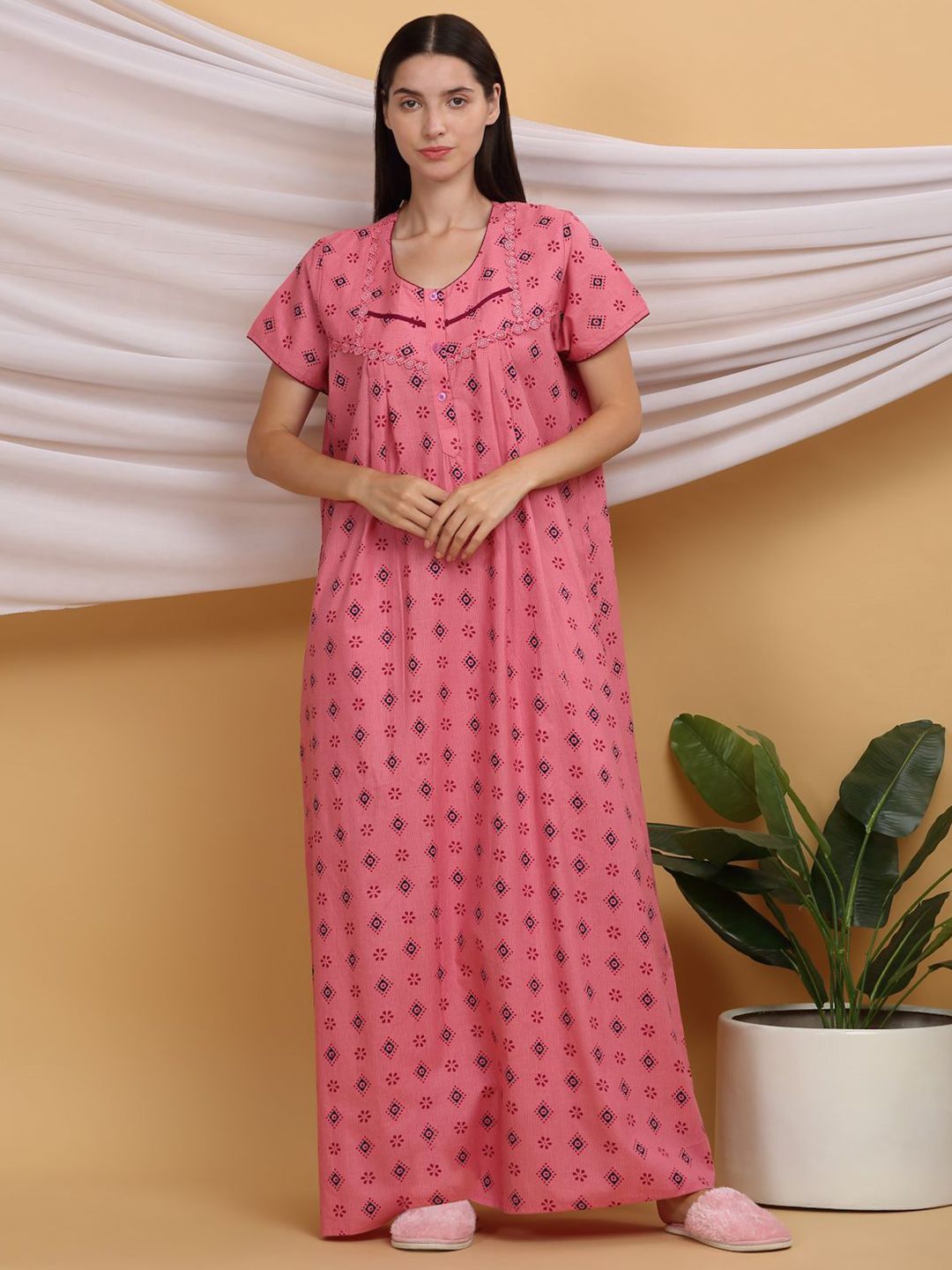 Sweet Dreams Printed Maxi Nightdress