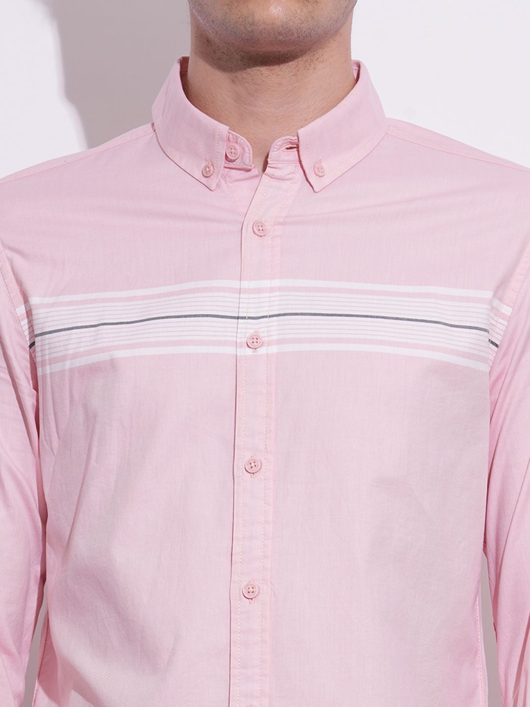 Being Human Men Classic Slim Fit Horizontal Stripes Opaque Striped Casual Shirt