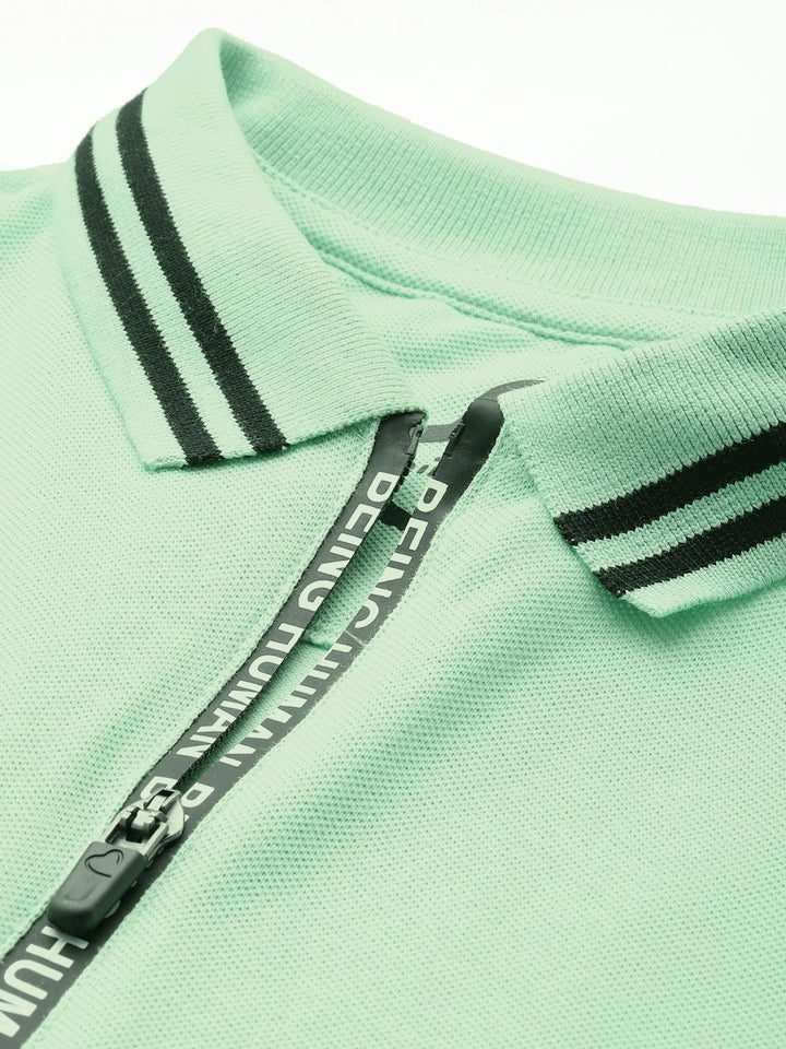 Being Human Polo Collar Pure Cotton T-shirt