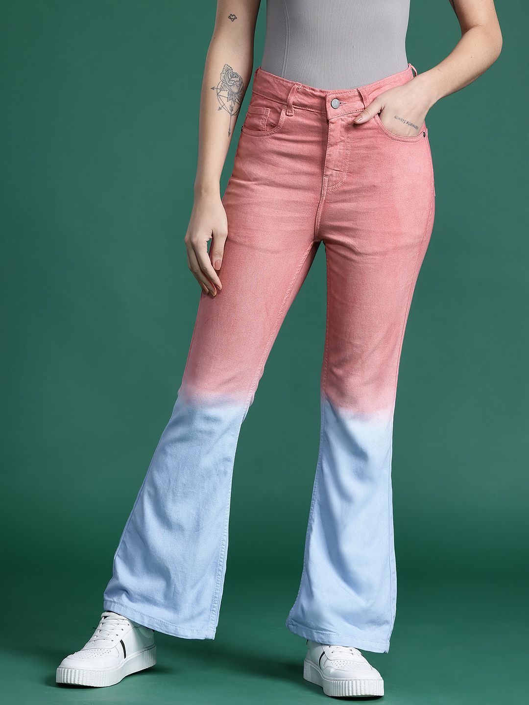 DressBerry Women Ombre Bootcut Jeans