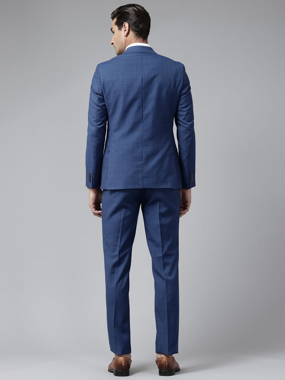 Park Avenue Checked Single-Breasted Super Slim Fit 2-Piece Formal Suit