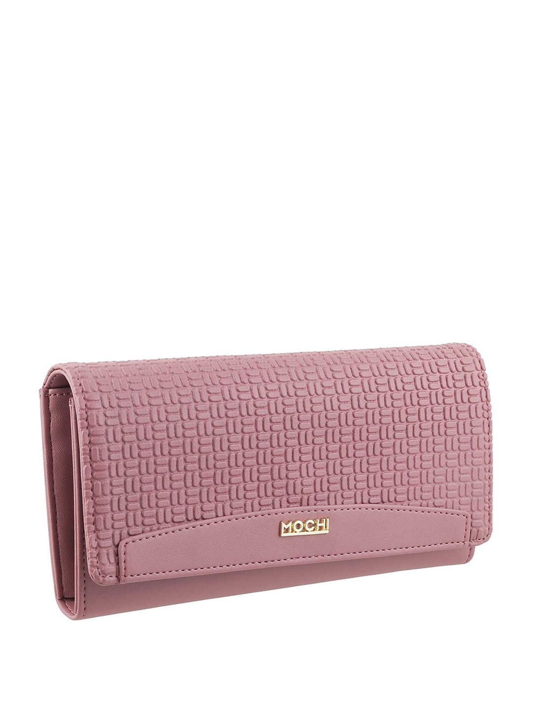 Mochi Pink Textured Envelope Wallet