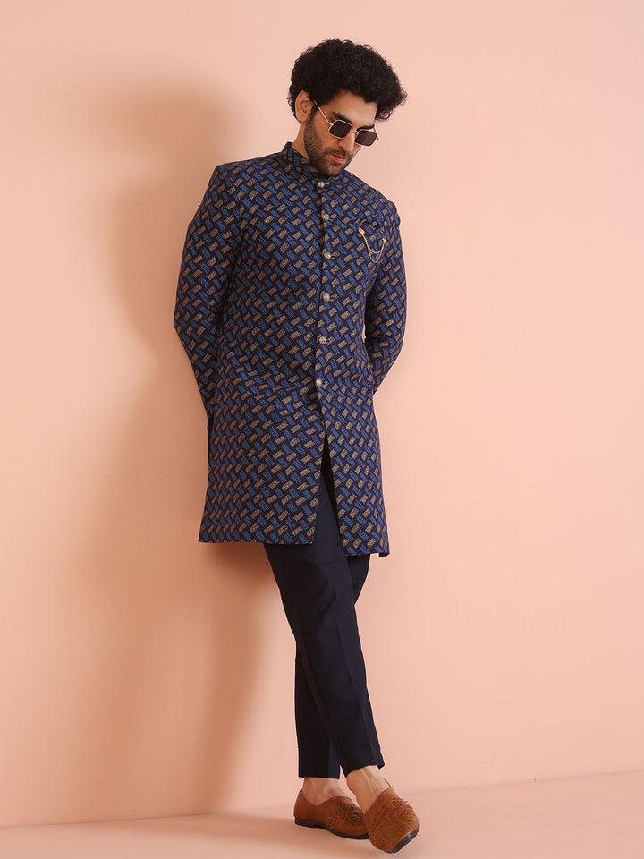 Set KiM Reka Bentuk Kuasa Diri Indowestern Sherwani Set