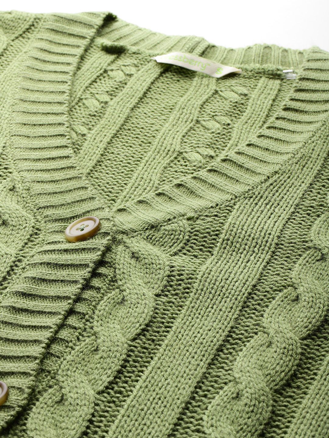 DressBerry Women Cable Knit Cardigan