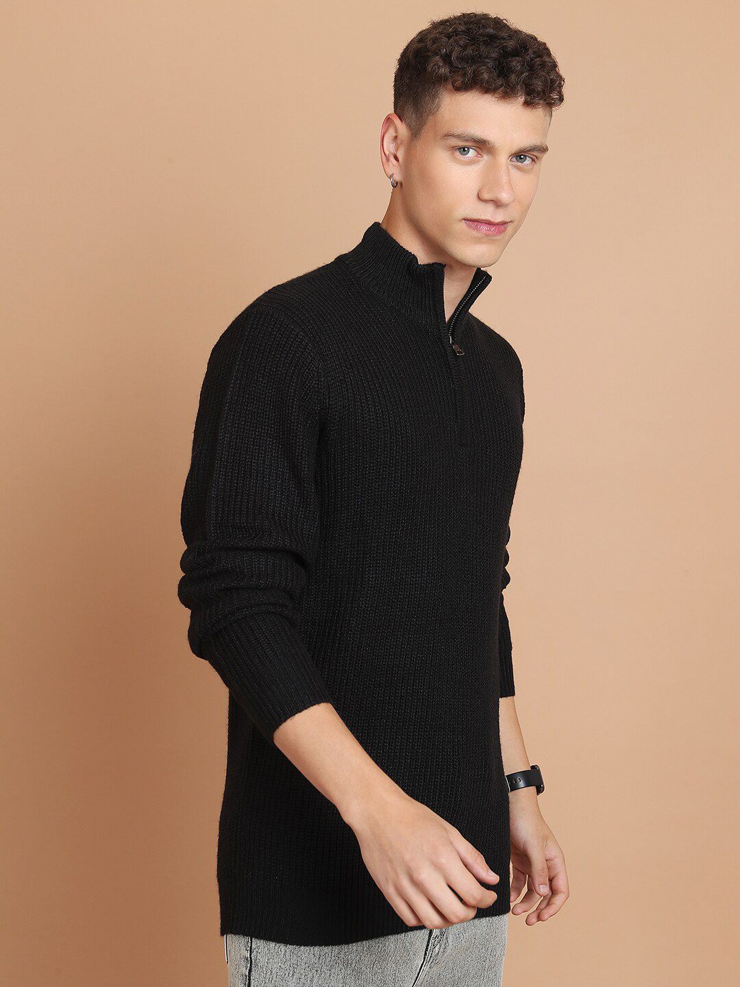 HIGHLANDER Cable Knit Long Sleeves Acrylic Pullover