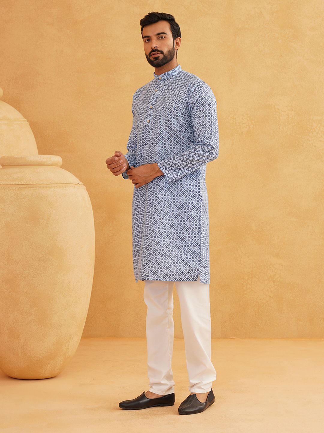 SOJANYA Motif Etnik Tenunan Rekaan Kurta Biasa Dengan Churidar