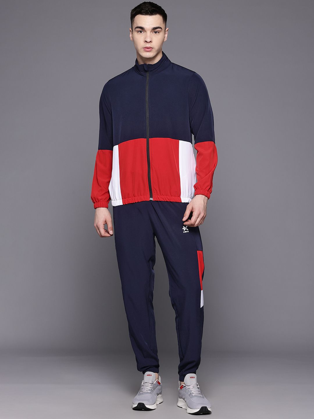 HRX by Hrithik Roshan Men Rapid-Dry Colourblocked Lifestyle Tracksuit