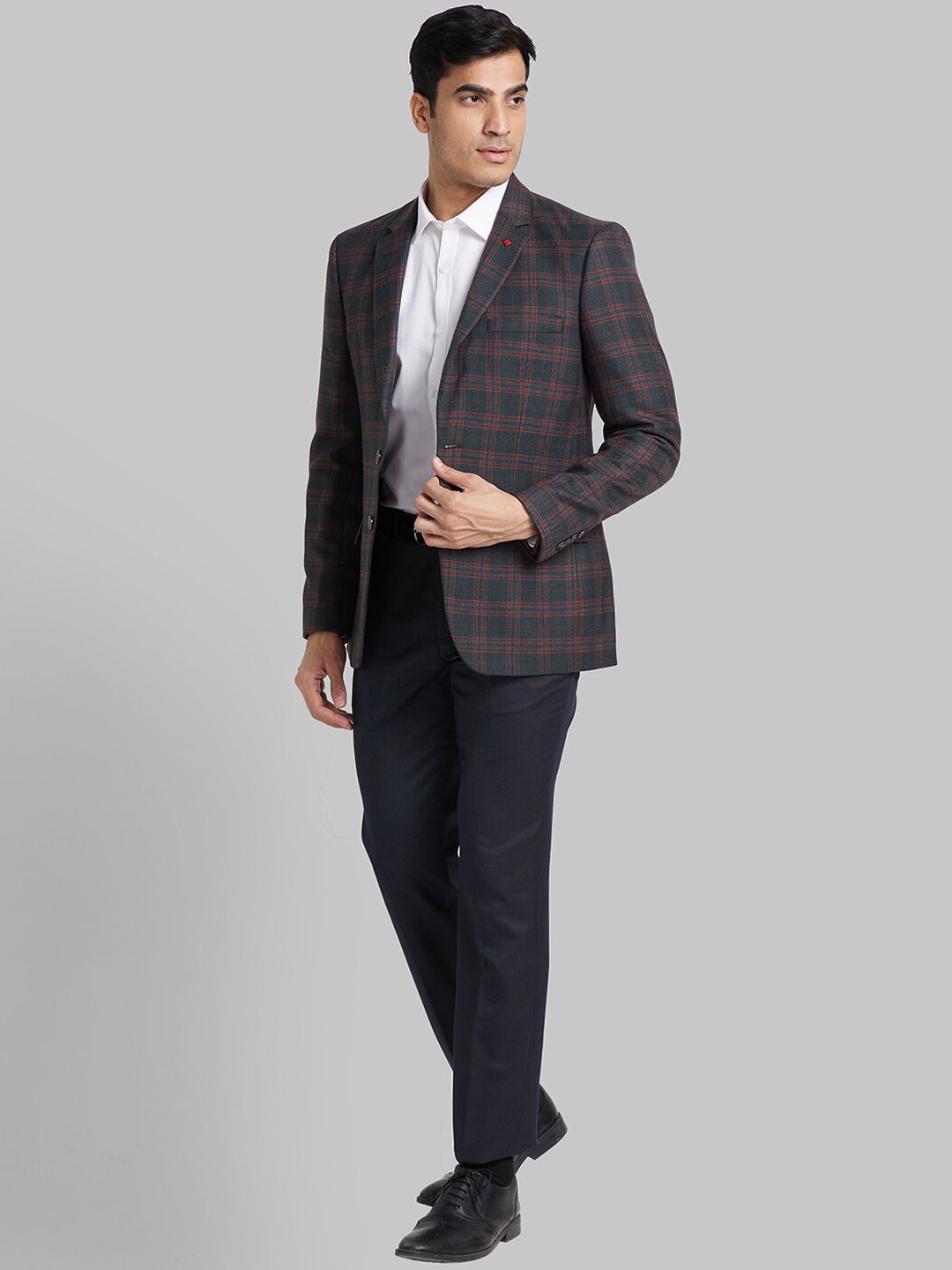 Raymond Checked Single Breasted Formal Blazer
