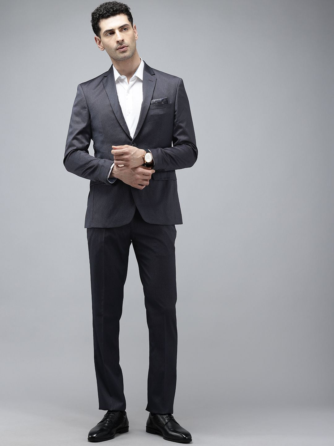 Park Avenue Super Slim Fit Notched Lapel Collar 2 Piece Party Suit