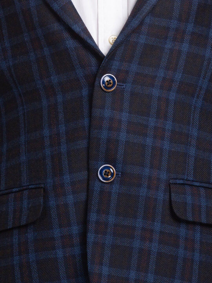 Park Avenue Men Checked Single Breasted Blazer