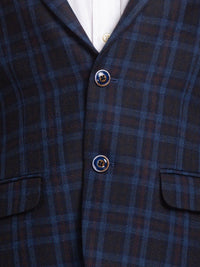 Park Avenue Men Checked Single Breasted Blazer