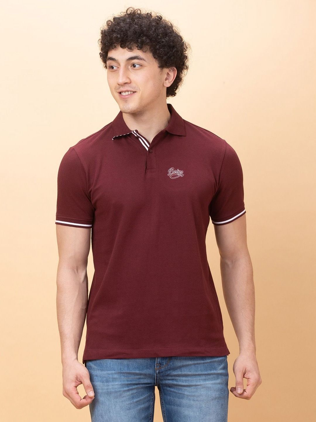Being Human Men Polo Collar T-shirt