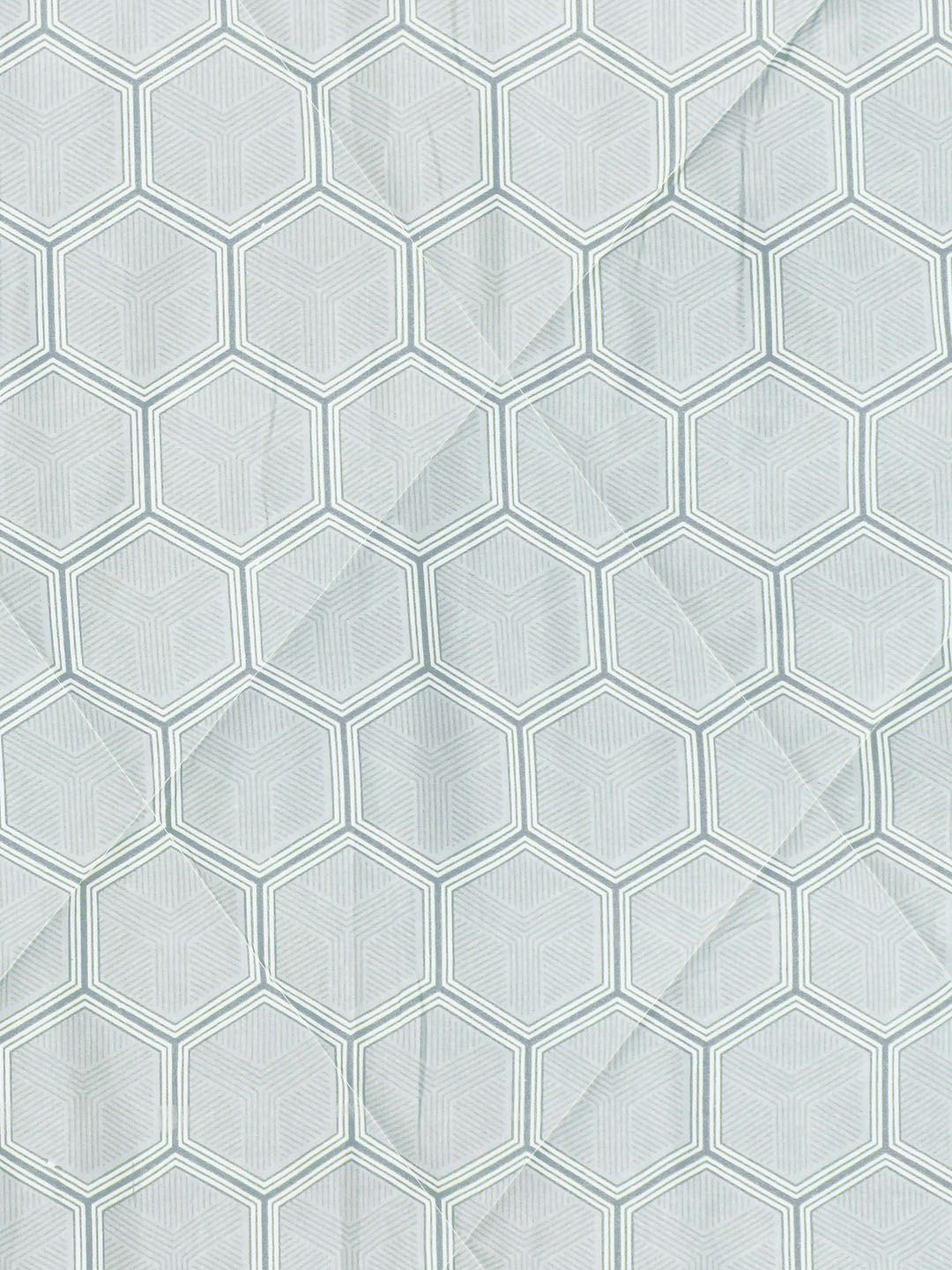 Story@home Grey & Peach-Coloured Geometric 180 GSM AC Room Reversible Single Bed Comforter