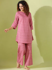 SANSKRUTIHOMES Ethnic Motifs Printed Pure Cotton Night suit