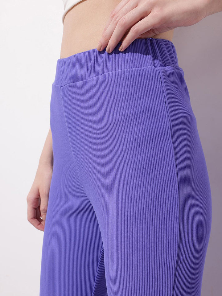 DressBerry Women Normcore Basics Ribbed Trousers