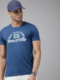SPYKAR Typography Printed Pure Cotton Slim Fit T-shirt