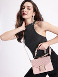 DressBerry Textured Structured Satchel