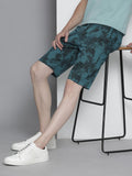 The Indian Garage Co Men Pure Cotton Geometric Printed Slim Fit Shorts