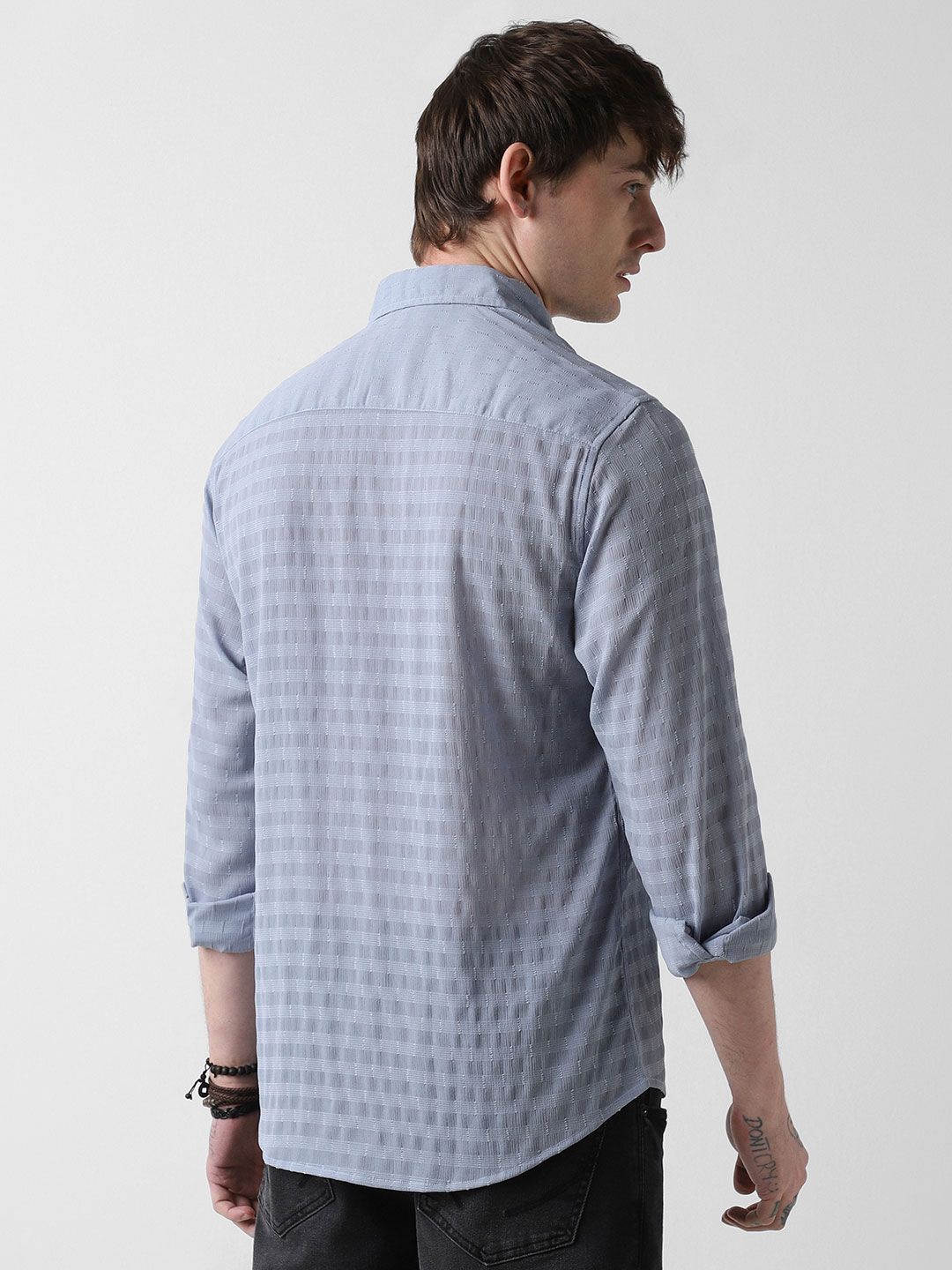 VASTRADO Men Classic Slim Fit Opaque Striped Casual Shirt