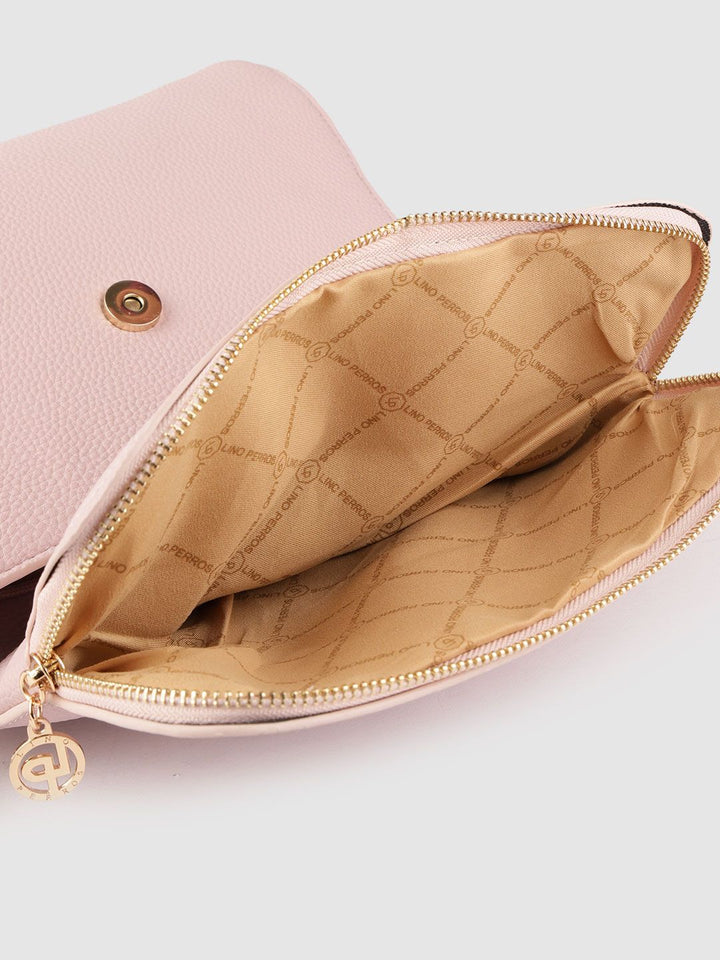 Lino Perros Pink Solid Shoulder Bag