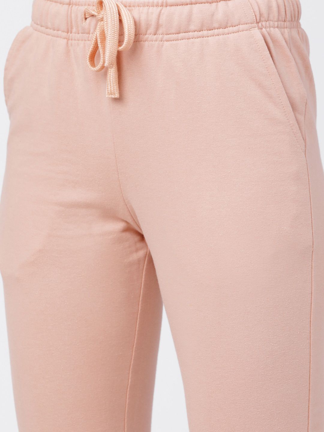 Tokyo Talkies Women Pink Solid Slim-Fit Casual Track Pants