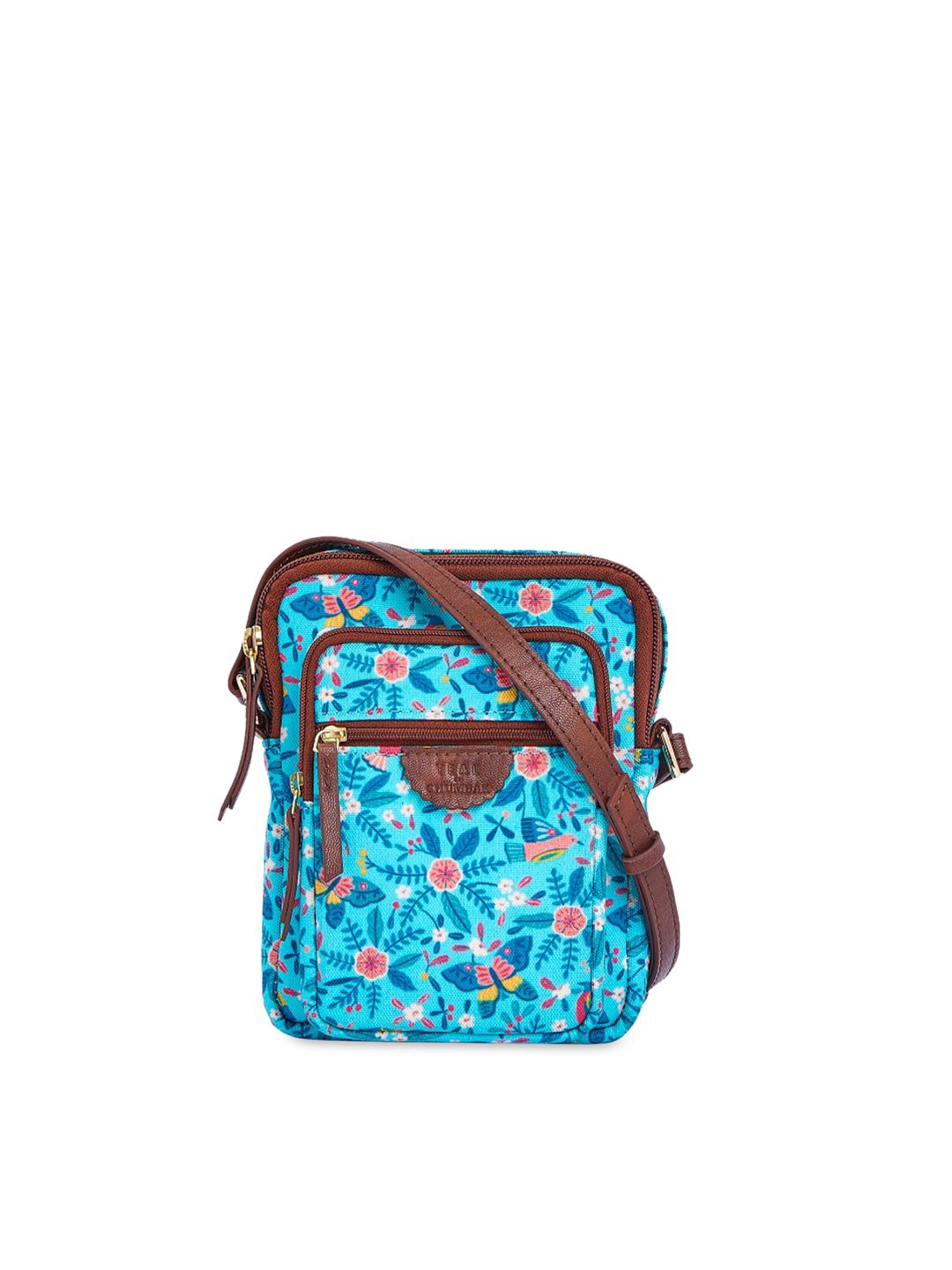 TEAL BY CHUMBAK Birds of Paradise Structured Sling Bag